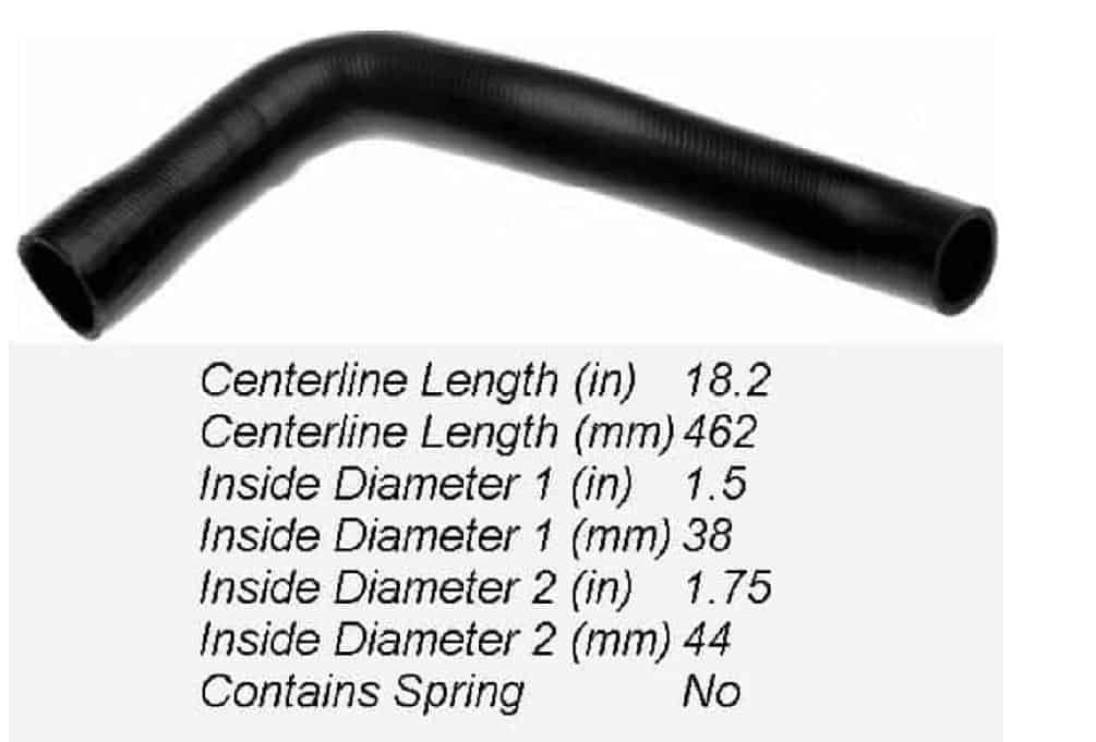 Radiator Hose: Lower 70-81 CAMARO SBC  V8 + others